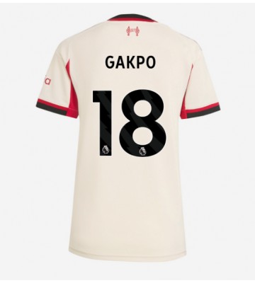 Liverpool Cody Gakpo #18 Segunda Equipación Mujer 2025-26 Manga Corta